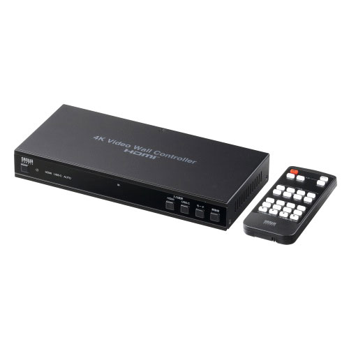 サンワサプライ 4画面ビデオウォールコントローラ 4K対応 ブラック VGA-PHD4VWC /l | 