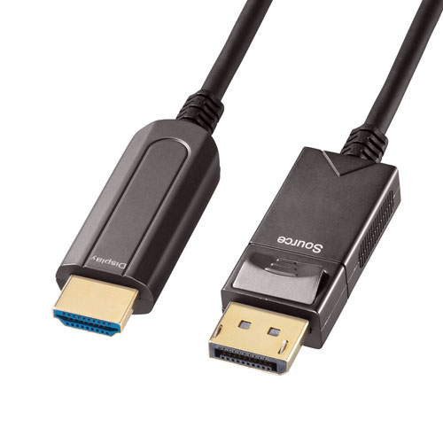 サンワサプライ DisplayPort HDMI変換光ファイバーケーブル 20m KC DPHDFB200 /l :l1 4969887767559:WEB TWOHAN in