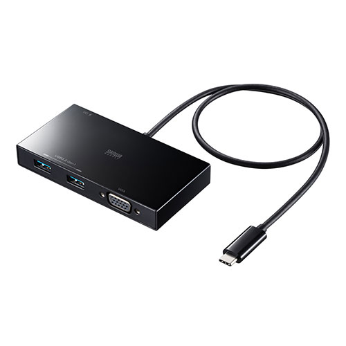 サンワサプライ VGA付USB Type-Cハブ USB-3TCV1BK /l