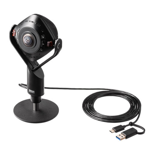 沸騰ブラドン サンワサプライ スピーカー内蔵360度Webカメラ CMS-V71BK
