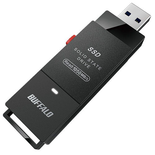 BUFFALO 外付けSSD 1TB USB-A+USB-C接続 Mac Windows対応 ブラック SSD-SCH1.0U3-BA /l | 