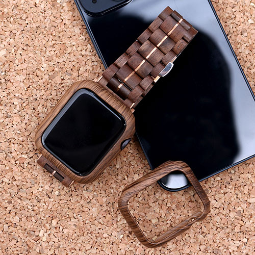まとめ得 VOWOOD ボーウッド ハードケース for Apple Watch アップルウォッチ 44mm ウォルナット調パターン VW74053AWW x [3個] /l |  | 05