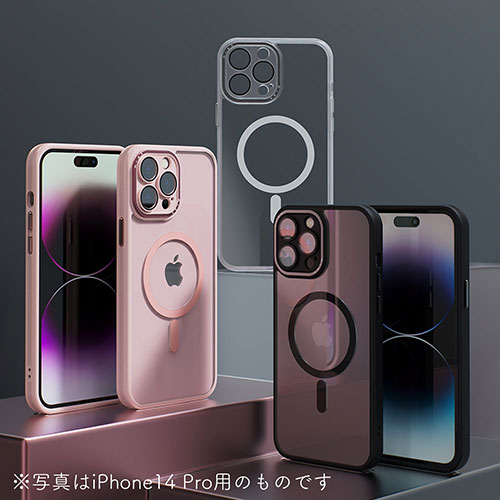 まとめ得 miak レンズガード一体型MagSafe対応クリアケース for iPhone 14 ブラック MA52141i14 x [2個] /l |  | 05