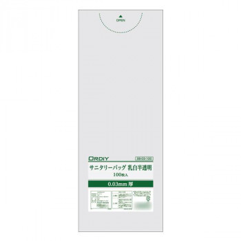 オルディ サニタリーバッグLDPE0.03mm 乳白半透明100P×30冊 Q00176104 /a :a3 1513859:WEB TWOHAN in