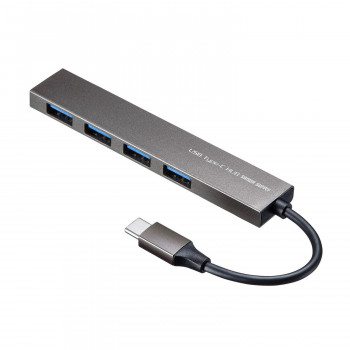 まとめ得 サンワサプライ USB Type-C 4ポートスリムハブ USB-3TCH25SN x [4個] /a