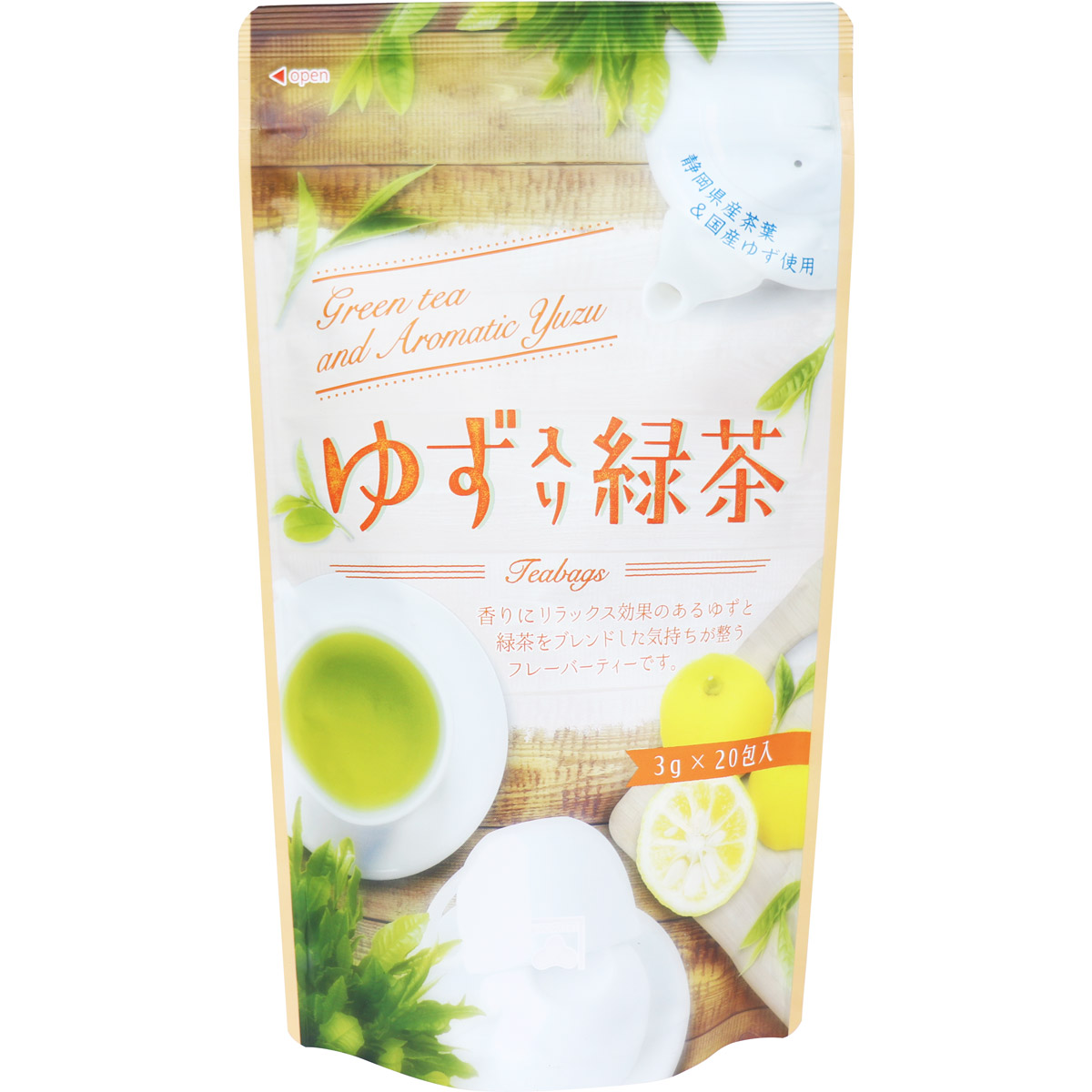 Yahoo! Yahoo!ショッピング(ヤフー ショッピング)まとめ得 ※ゆず入り緑茶 ティーバッグ 3g×20包入 x [2個] /k