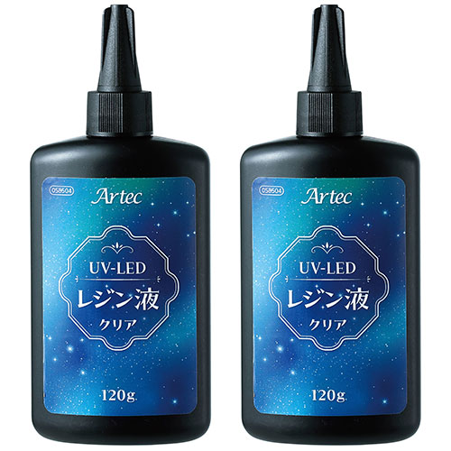 まとめ得 ARTEC 大容量UV-LEDレジン240g(120g×2本) 初心者でも作品がきれいに仕上がる ATC58475 x [4個] /l | 