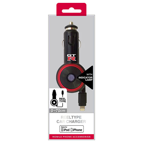 まとめ得 NISSAN 公式ライセンス品 GT R REEL CAR CHARGER FOR IPHONE BLACK NRMDJ R1BK x [3個] /l :l3 4526397930608:WEB TWOHAN in