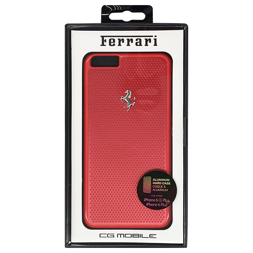 まとめ得 エアージェイ Ferrari 公式ライセンス品 PERFORATED - Hard Case - Aluminum Plate - Red FEPEHCP6LRE x [3個] /l｜web-twohan3