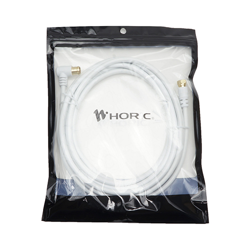 まとめ得 HORIC ホーリック アンテナケーブル 4m ホワイト S-4C-FB L字差込式-ネジ式 AC40-815WW x [5個] /l | 
