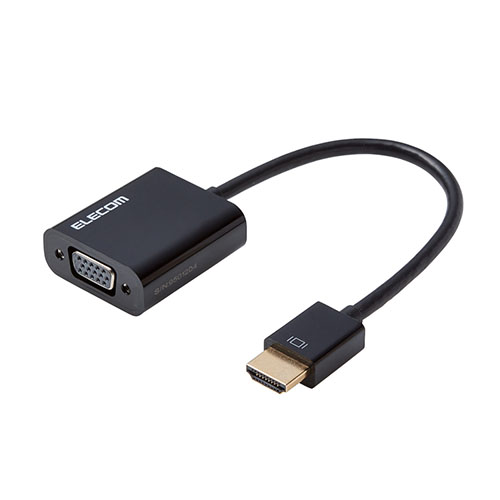 まとめ得 エレコム 変換アダプタ HDMI-VGA ブラック AD-HDMIVGABK2 x [4個] /l