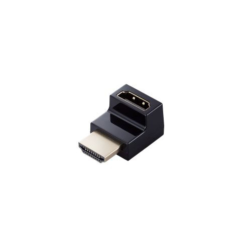 まとめ得 エレコム HDMI L字型アダプター(タイプA-タイプA)スリム 上向き AD-HDAABS01BK x [5個] /l