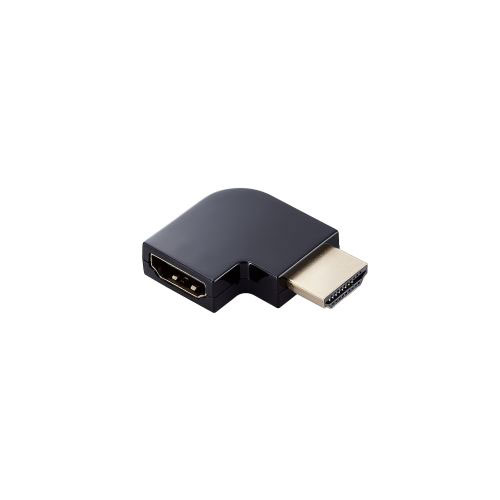 まとめ得 エレコム HDMI L字型アダプター(タイプA-タイプA)スリム 右向き AD-HDAABS03BK x [4個] /l