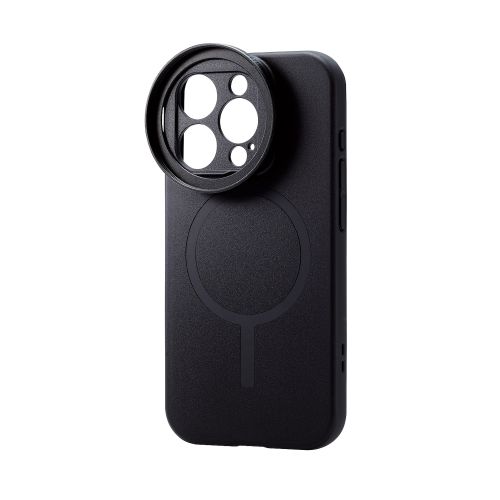 まとめ得 エレコム iPhone 15 Pro ハードケース カメラフィルター対応 ポケット付 ブラック PM-A23CHVCAMPBK x [4個] /l