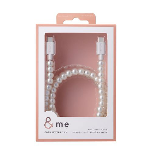 まとめ得 エレコム コードジュエリー &me USB Type-C(TM) - USB Type-Cケーブル パール MPA-CJCC10PL x [2個] /l |  | 01