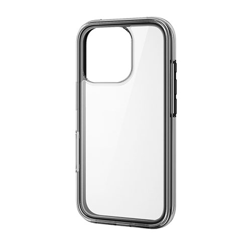 まとめ得 エレコム iPhone 16 Pro MUBRAIN ハイブリッドケース 全周エアバッグ ブラック×クリア PM-A24CHVAIR2BK x [4個] /l