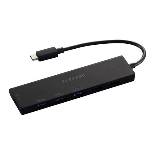 まとめ得 エレコム USBHUB USB-C 最大10Gpbs USB-A×5 Type-C-×1 バスパワー 6ポート ブラック U3HC-H060BK x [4個] /l