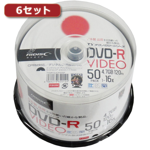 まとめ得 300枚セット(50枚X6個) HI DISC DVD R(録画用)高品質 TYDR12JCP50SPX6 x [4個] /l :l3 4560352838325 m:WEB TWOHAN in