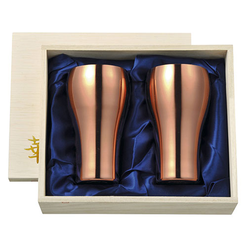 まとめ得 田辺金具 華 タンブラー 300ml 銅ミラー(ブロンズ) 桐箱2ヶセット TK-2860 x [3個] /l | 