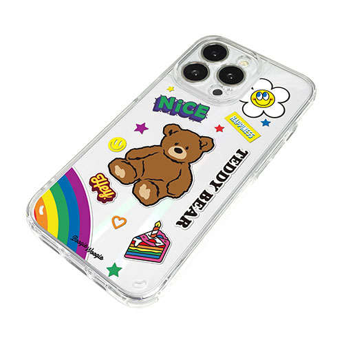 まとめ得 BOOGIE WOOGIE ブギウギ オーロラケース for iPhone 13 Pro Teddy Bear BW22006i13P x [4個] /l :l3 4570047560066 m:WEB TWOHAN in