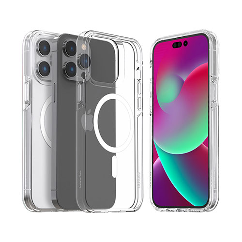 まとめ得 araree MagSafe対応クリアケース DUPLE for iPhone 14 Pro Max クリア 背面カバー型 AR24705i14PM x [3個] /l