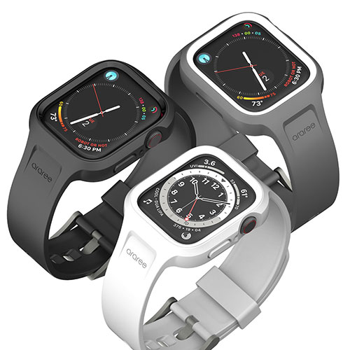 まとめ得 araree アラリー Duple Pro ケース一体型バンド for Apple Watch 45/44mm ホワイト AR26474AW x [4個] /l |  | 02