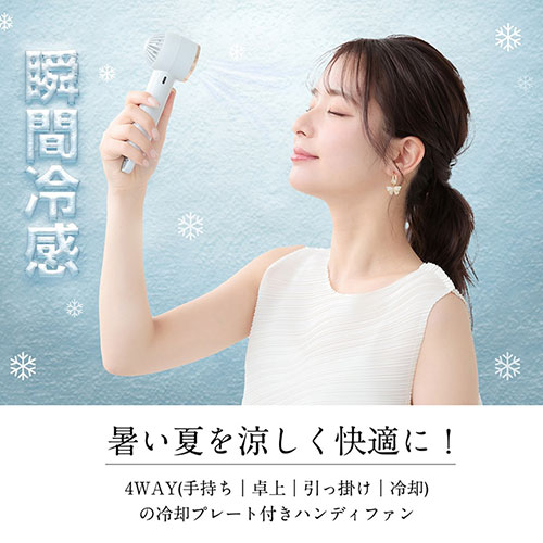 まとめ得 三金商事 冷却プレートつきハンディファン ホワイト sg168 x [2個] /l |  | 02