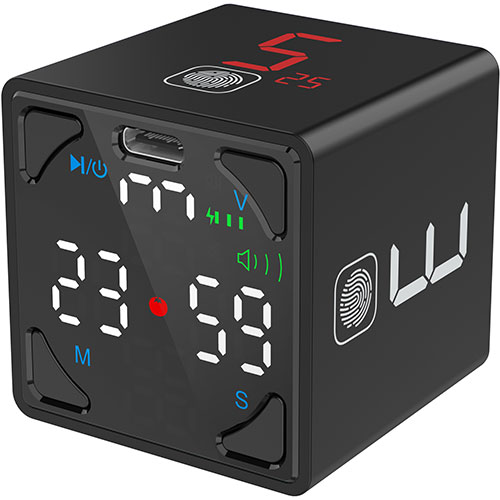 まとめ得 llano TickTime Cube 楽しく時間管理ができるポモドーロタイマー ブラック TK1-Bl1 x [3個] /l｜web-twohan3