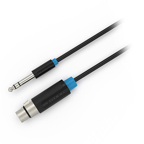 まとめ得 VENTION 6.5mm Male to XLR Female オーディオケーブル 15m ブラック BB-5763 x [4個] /l