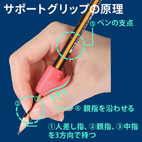 まとめ得 FlukeForest ペンの正しい持ち方が自然に身につく 持ち方サポートグリップ 右・左利き兼用 FF-PENTA-01 x [5個] /l |  | 04