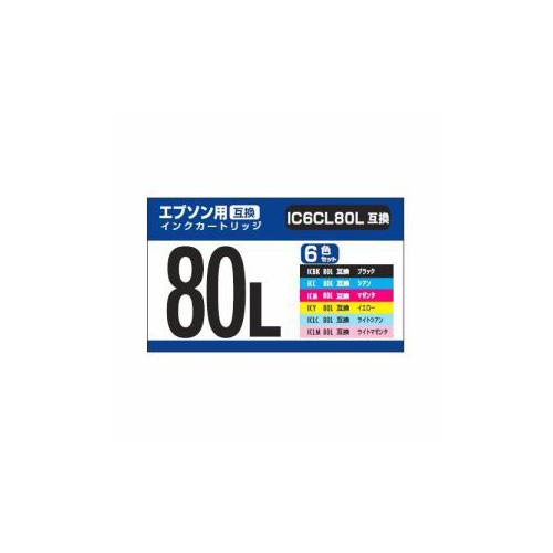 まとめ得 ナカバヤシ エプソン用互換インク(6色パック)IC6CL80L互換 PPCPP EIC80L 6P x [4個] /l :l3 4580352842818 m:WEB TWOHAN in