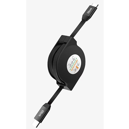 まとめ得 デイトリッパー PD対応 巻取り式 USB Type-Cケーブル 0.9m 60W ブラック LBR-RPDC60 x [6個] /l | 