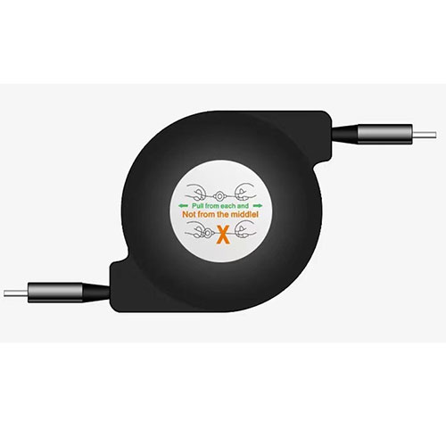 まとめ得 デイトリッパー PD対応 巻取り式 USB Type-Cケーブル 0.9m 60W ブラック LBR-RPDC60 x [6個] /l |  | 01