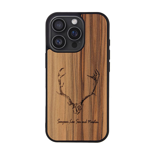 まとめ得 Man & Wood マンアンドウッド MagSafe対応天然木ケース for iPhone 16 Pro ウッドディアホーン I27054i16PR x [4個] /l