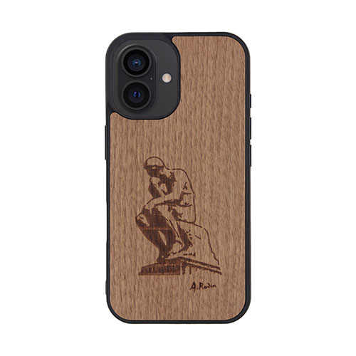 まとめ得 Man & Wood マンアンドウッド MagSafe対応天然木ケース for iPhone 16 考える人 I27057i16 x [4個] /l