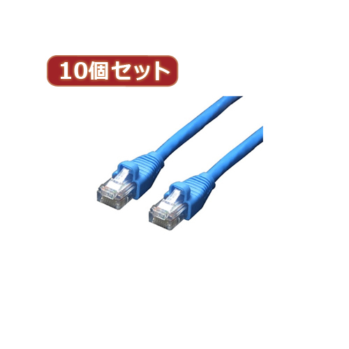 まとめ得 変換名人 10個セット LANケーブル CAT6 1.0m LAN6-CA100X10 x [3個] /l