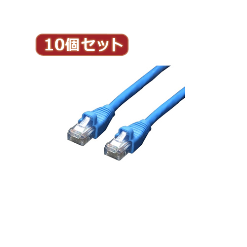 まとめ得 変換名人 10個セット LANケーブル CAT6 2.0m LAN6-CA200X10 x [4個] /l