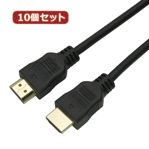 まとめ得 10個セット HORIC HDMIケーブル 1m ブラック 樹脂モールドタイプ HDM10-064BKX10 x [4個] /l