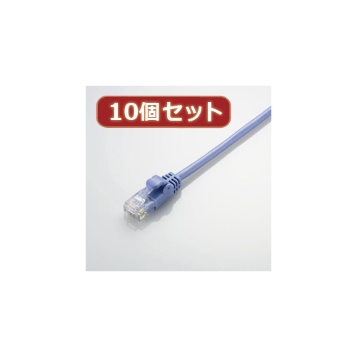 まとめ得 10個セット エレコム Gigabit やわらかLANケーブル(Cat6準拠) LD-GPY BU1X10 x [4個] /l