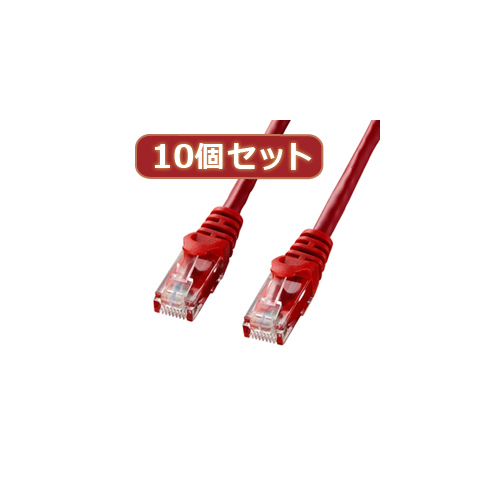 まとめ得 10個セットサンワサプライ カテゴリ6UTPLANケーブル LA Y6 02RX10 x [4個] /l :l3 4589452973750 m:WEB TWOHAN in