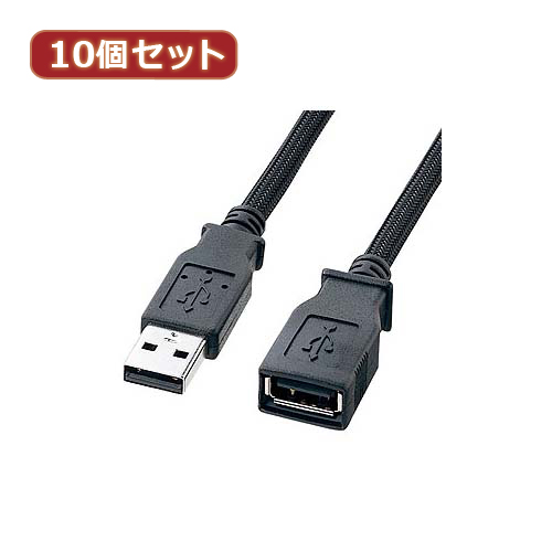 まとめ得 10個セット サンワサプライ ナイロンメッシュUSB2.0ケーブル KU20-NM20ENK KU20-NM20ENKX10 x [4個] /l