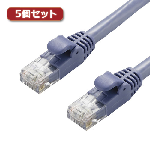 まとめ得 5個セットエレコム LANケーブル/CAT6A/スタンダード/7m/ブルー LD GPA/BU7X5 x [3個] /l :l3 4589452981335:WEB TWOHAN in