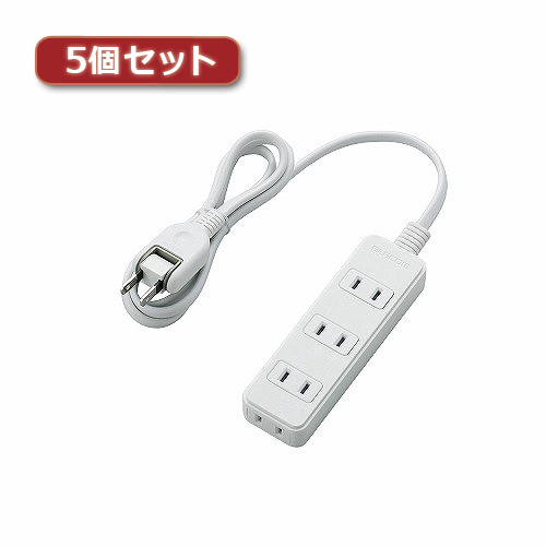 まとめ得 5個セットエレコム 電源タップ T-S02-2410WH T-S02-2410WHX5 x [4個] /l