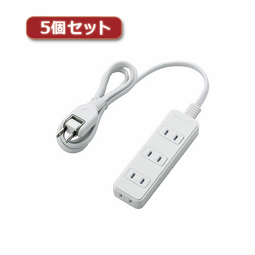 まとめ得 5個セットエレコム ほこりシャッター付き電源タップ T-ST02-22410WH T-ST02-22410WHX5 x [4個] /l