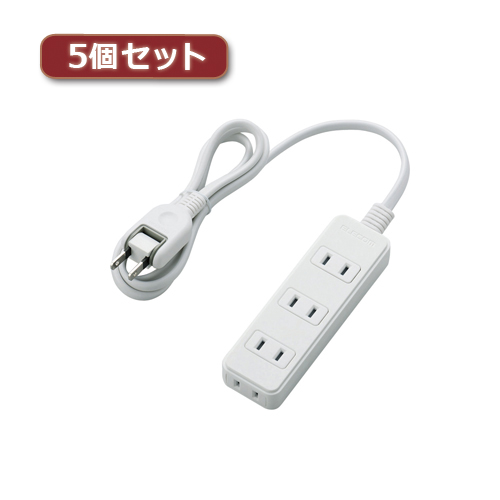 まとめ得 5個セットエレコム 電源タップ(雷ガード付き) T-KS02-2410WH T-KS02-2410WHX5 x [3個] /l