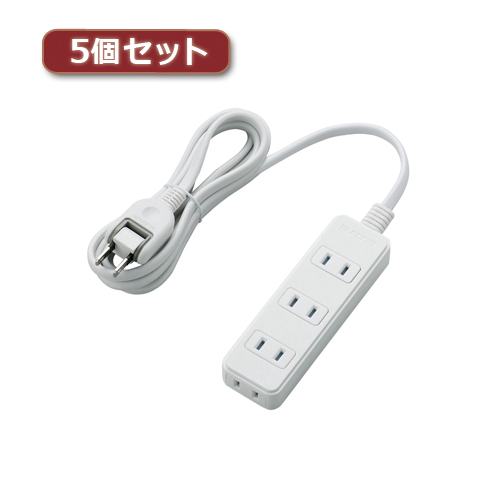 まとめ得 5個セットエレコム 電源タップ(雷ガード・ほこりシャッター) T KST02 22420WH T KST02 22420WHX5 x [4個] /l :l3 4589452987610 m:WEB TWOHAN in