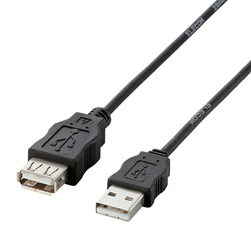 まとめ得 【5個セット】エレコム RoHS対応USB延長ケーブル/0.5m/ブラック USB-ECOEA05X5 x [4個] /l