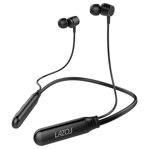 まとめ得 【5個セット】 Lazos Bluetoothイヤホン ネックバンド型 V5.1 ブラック L BTE BKX5 x [4個] /l :l3 4589453029272 m:WEB TWOHAN in