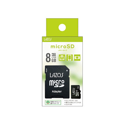 まとめ得 【20個セット】 Lazos microSDHCメモリーカード 8GB CLASS10 紙パッケージ L B8MSD10X20 x [4個] /l :l3 4589453038540 m:WEB TWOHAN in