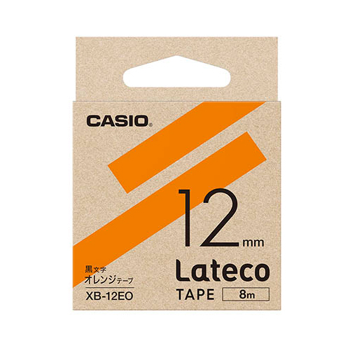 まとめ得 【5個セット】 カシオ計算機 Lateco 詰め替え用テープ 12mmオレンジテープ黒文字 XB-12EOX5 x [4個] /l